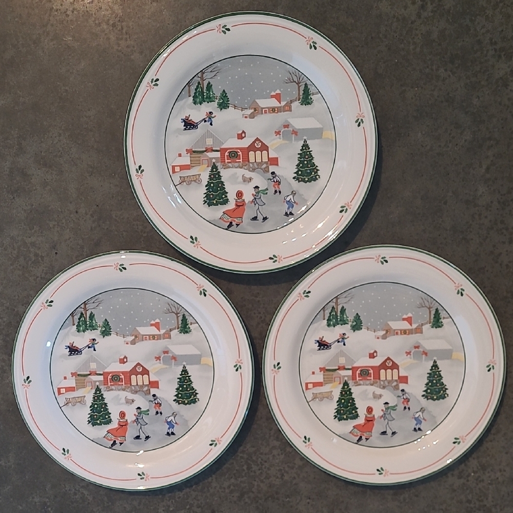 VINTAGE SANGO SILENT NIGHT SALAD PLATES 3900 SET OF 3